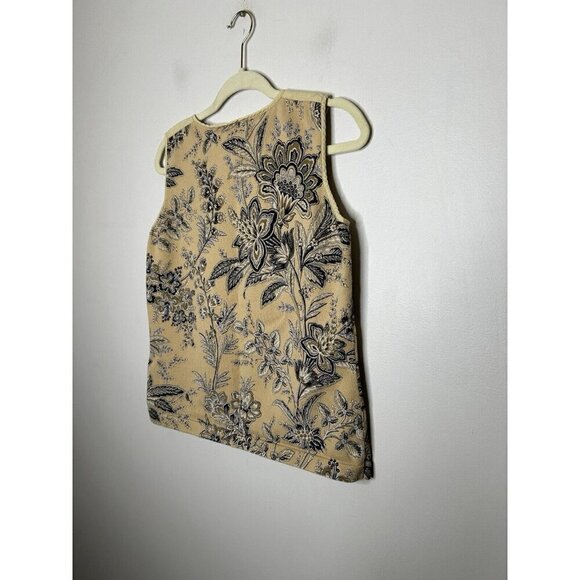 Liz Claiborne Liz Sport Brown Paisley Sleeveless Stretch Tank Top Size Medium - Picture 9 of 10